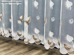 fuggonyoutlet Bahar, fehér alapon barna Levél, 300x155 cm