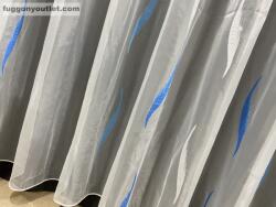 fuggonyoutlet Organza, fehér alapon Kék, 300x260 cm