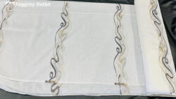 fuggonyoutlet Méteráru, Irem, Voile, krém alapon barna arany, 280 cm