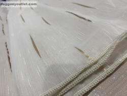 fuggonyoutlet Voile, Pálcikás, krém alapon arany, 400x150 cm