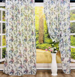 fuggonyoutlet Voile, futó rózsák, kék lila , 145x250 cm 2 db csomag
