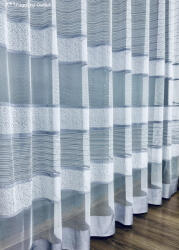 fuggonyoutlet Bordás, fehér alapon szürke 500x280 cm