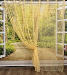 fuggonyoutlet Voile, Organza, narancssárga, 300x220 cm