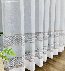 fuggonyoutlet Berra, fehér alap barna csíkos, 200x155 cm