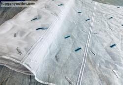 fuggonyoutlet Méteráru, Vitrázs Függöny, Voile, kék , 60 cm