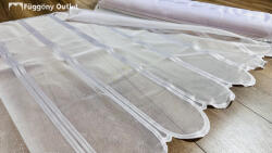 fuggonyoutlet Méteráru, Ayaz , Vitrázs Függöny, Zsakar, fehér, 120 cm