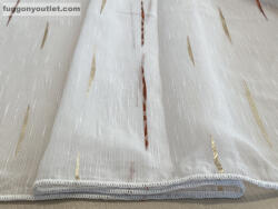 fuggonyoutlet Voile, Pálcikás, fehér alapon Terra, 500x260 cm