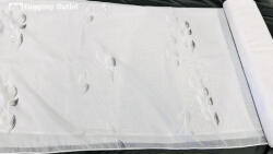 fuggonyoutlet Méteráru, Feride, Voile, fehèr alapon szürke, 280 cm