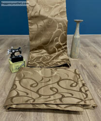 fuggonyoutlet Sötétítő, Kacskaringó, Selyem barna, 140x250 cm, 2db-os csomag