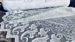 fuggonyoutlet Méteráru, Vitrázs Függöny, Zsakar, fehér 77 cm