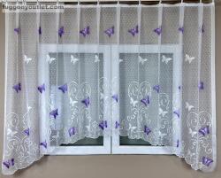 fuggonyoutlet Pillangó, panorama, fehér alapon lila, 300x160 cm