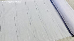 fuggonyoutlet Méteráru, Pálcikás, Voile, fehèr alapon szürke, 280 cm