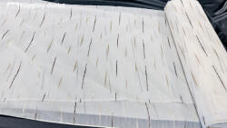 fuggonyoutlet Méteráru, Pálcikás, Voile, krém alapon, Arany Barna, 280 cm