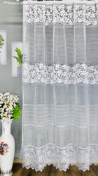 fuggonyoutlet Balam, fehér alap szürke, 300x175 cm