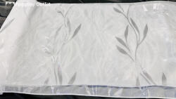 fuggonyoutlet Méteráru, Voile, Viola, fehér alapon ezüst és fehér , 280 cm