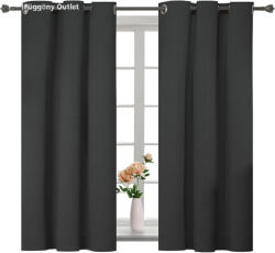 fuggonyoutlet Sötétítő, Blackout, Brielle, Fekete, 140x245 cm, 2db-os csomag