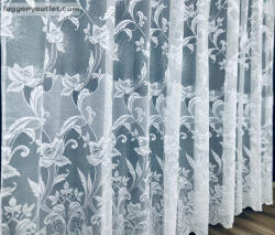 fuggonyoutlet Botanik, fehér, 300x250 cm