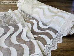 fuggonyoutlet Méteráru, Vitrázs Függöny, Zsakar, Lang, krém, 70 cm