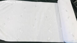 fuggonyoutlet Méteráru, Ceren, Voile, fehèr alapon szürke, 280 cm