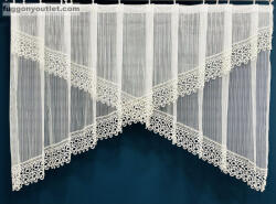 Celen Textil Kft Csipkés Függöny, Macaron x pano, krém, 330x145 cm