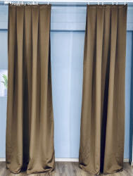 fuggonyoutlet Sötétítő, Blackout olivbarna, 2x145x250 cm, 2db-os csomag