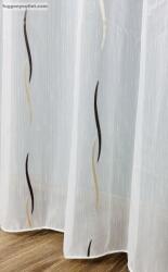 fuggonyoutlet Voile, Zoe, fehér alapon arany barna, 300x260 cm