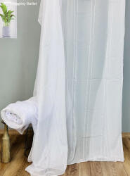 fuggonyoutlet Méteráru, Voile, csíkos fehér, 280 cm