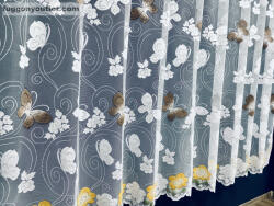 fuggonyoutlet Kelebek, fehér alap, 300 x175 cm