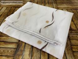 fuggonyoutlet Voile, Roshan, fehér alapon barna arany, 3x150 cm