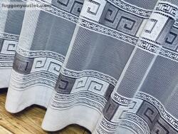 fuggonyoutlet Görög minta 2, fehér alapon szürke, 500x175 cm