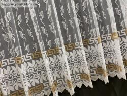 fuggonyoutlet Görög minta, fehér alapon barna, 200x175 cm