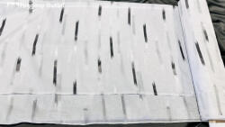 fuggonyoutlet Méteráru, Parketta, Voile, fehèr alapon fekete, 280 cm