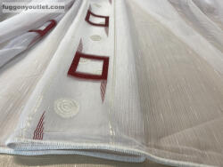 fuggonyoutlet Voile, Beata, fehér alapon bordó, 300x260 cm