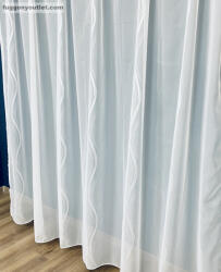 fuggonyoutlet Voile, Lili fehér ezüstfémszálas, 300x260 cm