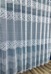 fuggonyoutlet Bella, fehér alapon szürke 300x250 cm