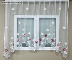 fuggonyoutlet Panoráma, piros Pipacs, 300x155 cm