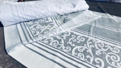 fuggonyoutlet Méteráru, Vitrázs Függöny, Zsakar, csíkos, fehér 80 cm