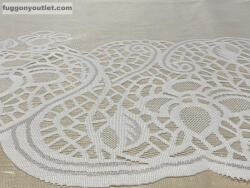 fuggonyoutlet Méteráru, Vitrázs Függöny, Zsakar, Vastagbordűr fehér, 65 cm