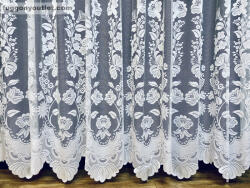 fuggonyoutlet Kalocsai, fehér, 300x155 cm