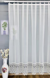 fuggonyoutlet Voile, csipkés, krém, 200x175 cm