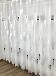 fuggonyoutlet Parketta, minta, fehér alapon fekete, 500x175 cm