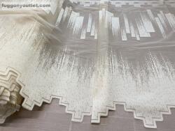 fuggonyoutlet Méteráru, Vitrázs Függöny, Zsakar, Parketta krém, 60 cm