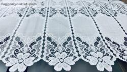 fuggonyoutlet Méteráru, Vitrázs Függöny, Zsakar, fehér, 120 cm