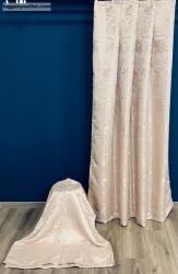 fuggonyoutlet Sötétítő, Velence Indalevél, Mogyoró, 150x180 cm, 2db-os csomag