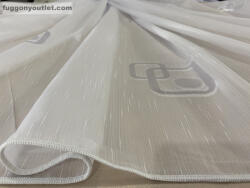 fuggonyoutlet Voile, Christina, fehér alapon fehér, 500x260 cm