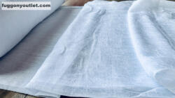 fuggonyoutlet Méteráru, Gyűrt Voile, Kres fehér 280 cm