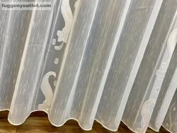 fuggonyoutlet Voile, Hullocsillag, krém alapon krém, 500x260 cm