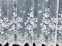 fuggonyoutlet Barokkrózsa, fehér, 500x250 cm