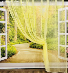 fuggonyoutlet Voile, Organza, sárga, 300x220 cm