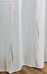 fuggonyoutlet Voile, Zoe, fehér alapon arany bronz, 300x260 cm